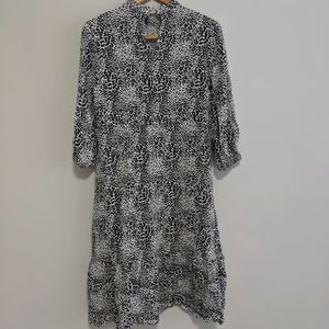 Black and white animal print dress